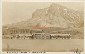 MT, Glacier National Park, Montana, RPPC, Many Glacier Hotel, Hilemann No 457 P