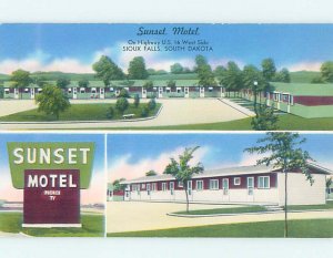 Pre-1980 MOTEL SCENE Sioux Falls South Dakota SD AD8916