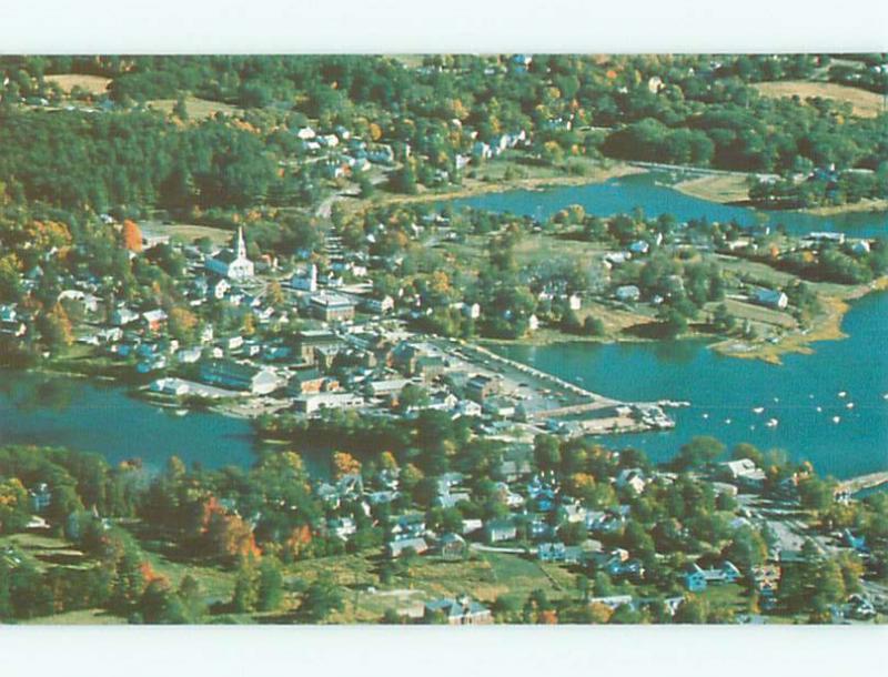 Unused Pre-1980 AERIAL VIEW OF TOWN Damariscotta - Newcastle Maine ME n1844