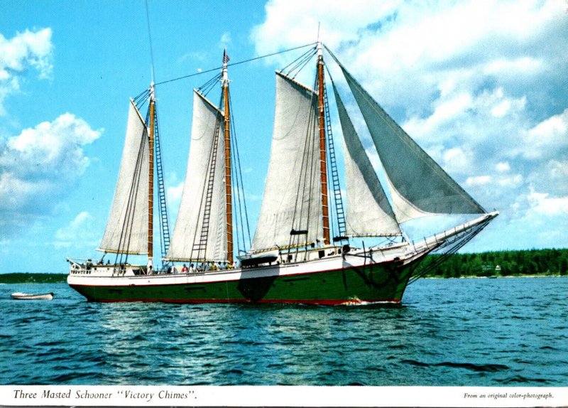 Maine Rockland Three Masted Schooner Victory Chimes