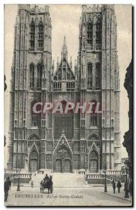 Old Postcard Bruxelles Eglise Sainte Gudule