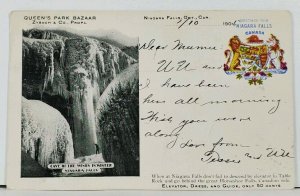 Canada Niagara Falls Cave of the Winds Winter 1905 Postcard D4