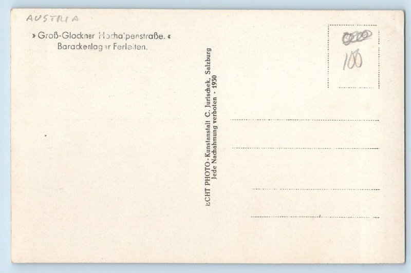 Austria Postcard Greetings-Glockner High Alpine Road  c1940s RPPC Photo