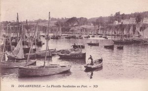 Douarnenez La Flottille Sardiniere Au Port Antique Rare French Postcard