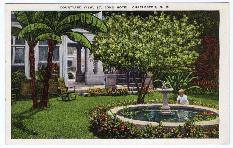 Charleston, S.C., Courtyard View, St. John Hotel