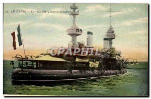 Postcard Old Boat Massena Breastplate of squadron