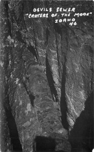 Devil's Sewer Craters of the Moon Idaho #40 1950s RPPC Photo Postcard 20-4076