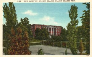 Vintage Postcard 1930's View of  Milligan College in Eastern Tennessee TN