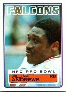 1983 Topps Football Card William Andrews Atlanta Falcons
