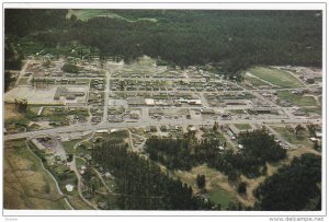 Aerial View, 100 Mile House, British Columbia, Cariboo Highway, Canada, 40-60s