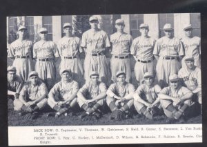 REAL PHOTO LINCON NEBRASKA CORNHUSKERS BASEBALL TEAM 1941 POSTCARD CPY