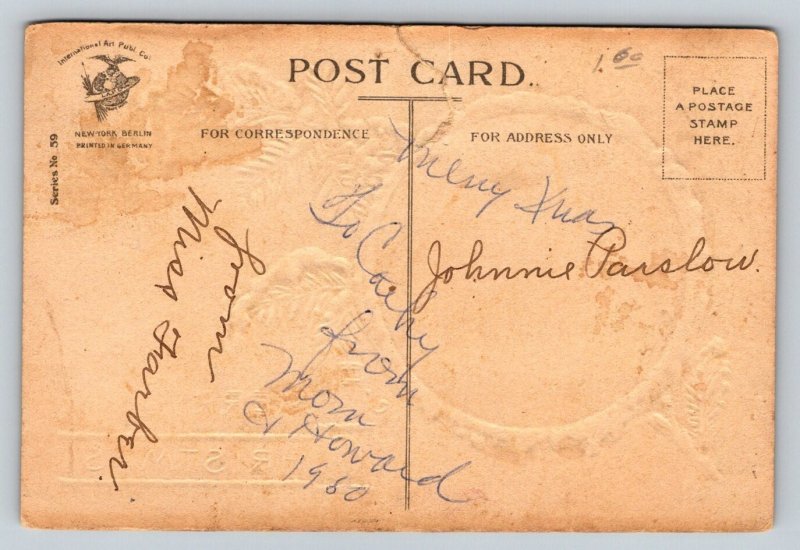 Christmas Greetings  Santa Claus  Postcard