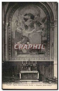 Old Postcard Paris Church of Saint Francis Xavier Chapel of St. Joseph