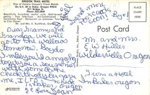 Oregon Trail Motel Baker, Oregon, USA Postcard