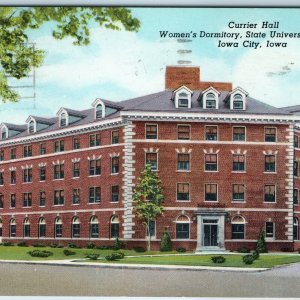c1950s Iowa City, IA Currier Hall Womens Dorm University of Iowa Hawkeye PC A238