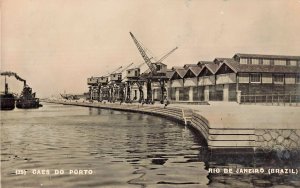 RIO de JANEIRO BRAZIL~CAES DO PORTO~1920s PHOTO POSTCARD