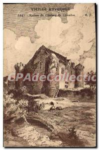 Old Postcard Auvergne Old Castle Ruins Of Chamber