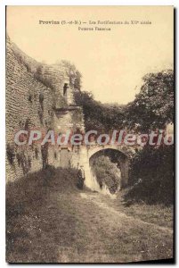 Postcard Provins Old Fortifications poterne Faneron