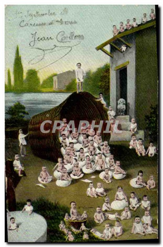 Old Postcard Fantasy Children Babies