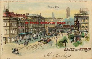 Germany, Berlin, Hold to Light, Alexander-Platz, E.A. Schwertfeger No 232