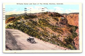 Williams Canon & Cave Of The Winds Manitou Colorado c1925 Postcard Antique Auto