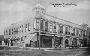 ARCADIA BUILDING PEKIN ILLINOIS BANK HORSE POSTCARD 1911