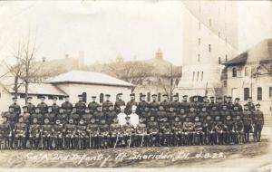 IL   SHERIDAN   Co  A  2nd INFANTRY  1922 RPPC postcard