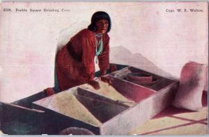 Pueblo Woman Squaw Grinding Corn  Z4