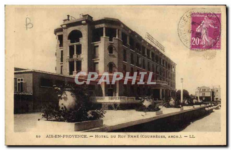 Old Postcard Aix en Provence Hotel du Roy Rene