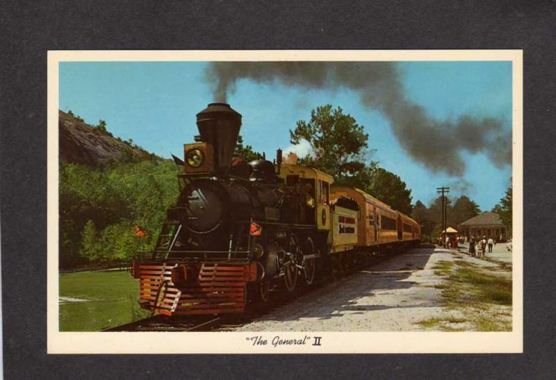 GA Civil War General II Railroad Train Station Depot Stone Mt GEORGIA Postcard