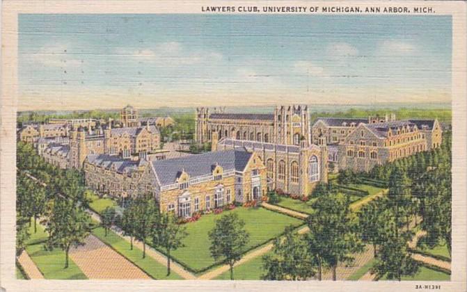 Michigan Ann Arbor Lawyer's Club University Of Michigan 1941 Curteich