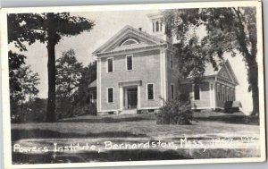 Powers Institute, Bernardston MA Vintage Postcard D64