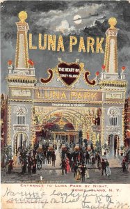 Entrance to Luna Park Coney Island, NY, USA Amusement Park 1906 
