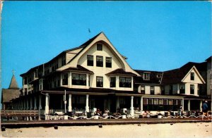 Ocean City, MD Maryland  HAMILTON HOTEL~Boardwalk At 3rd  1956 Roadside Postcard