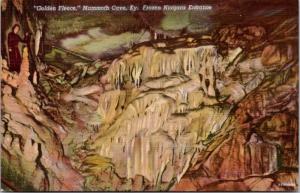 Golden Fleece Mammoth Cave Kentucky KY Frozen Niagara Unused Linen Postcard D60 