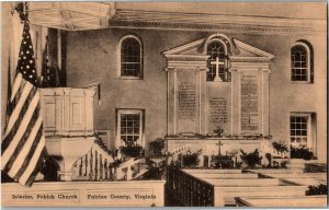Interior of Pohick Church, Fairfax County VA Vintage Postcard D58