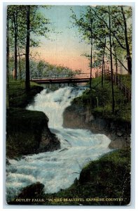 c1910 Outlet Falls Beautiful Sapphire Country North Carolina NC Vintage Postcard