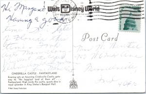 WALT DISNEY WORLD, FL  Florida  FANTASYLAND CINDERELLA  Castle  1976 Postcard