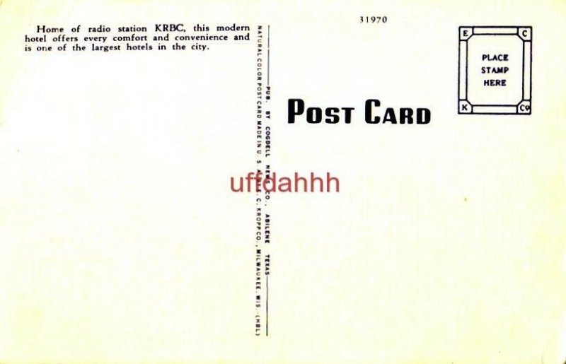HILTON HOTEL, ABILENE, TX home of KRBC radio