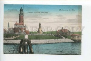 424228 GERMANY KIEL Lighthouse Vintage tinted Rommeike postcard