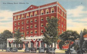 Albany, GA Georgia  NEW ALBANY HOTEL  Roadside  ca1940's Tichnor Linen Postcard