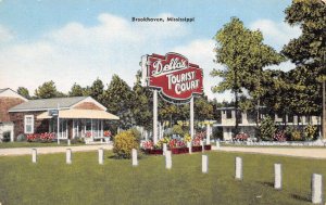 Brookhaven Mississippi Dellas Tourist Court Vintage Postcard AA57287