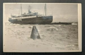 Ungebraucht Vintage Prinzessin Sophia Stranded Vanderbilt Reef Oktober 1918 RPPC