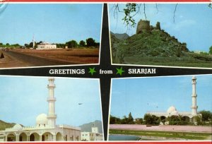 PC CPA U.A.E. , GREETINGS FROM SHARJAH, Modern Postcard (b22459)