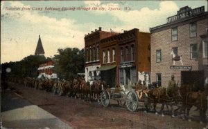 Sparta WI Batteries From Camp Robinson c1910 Postcard 