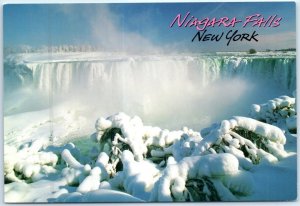 Postcard - Winter at the Falls - Niagara Falls, New York