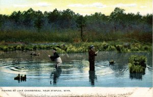 MN - Staples. Fishing at Lake Chambineau