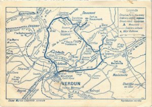 CPA Verdun and Surroundings - Map Postcard (1037672)