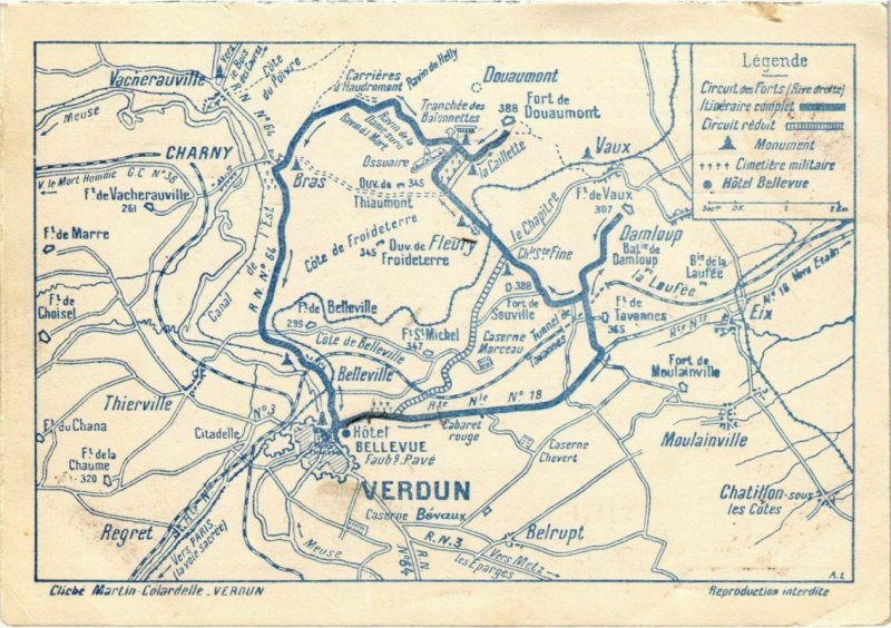 CPA Verdun and Surroundings - Map Postcard (1037672)