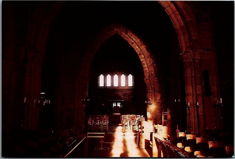 VINTAGE SCOTLAND IONA ABBEY AND NUNNERY INTERIOR c800 A.D. POSTCARD 35-74